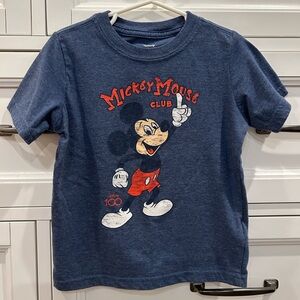 Toddler Boys Disney Mickey Mouse Club Tee T-Shirt Size 4T Blue Super Soft